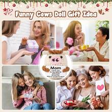 PC送给妈妈的迷你生日礼物——女儿亲手钩织的迷你小牛，作为母亲节礼物。婆婆、继母、母亲——这些有趣的小玩意儿…… - 彩色 - 查看 6