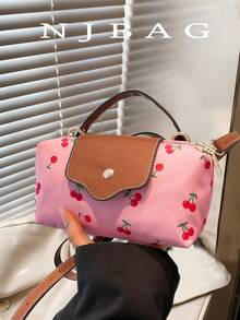 1pc Fashion Mini Square Bag, Women's Versatile Shoulder Bag/Crossbody Bag, Solid Color Small Wallet Suitable For Phone, Coins, Lipstick, Daily Commute - Pink - View 5