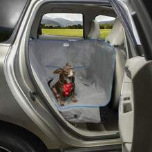 Kurgo Wander Dog Hammock Style Seat Cover for Pets Pet Seat Cover Dog Car Hammock Water-Resistant Khaki 27.5" Wide Heather Charcoal Grey Model:K01783 - Gris carbn jaspeado - Ver 6