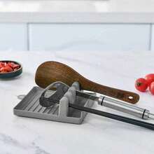 1pc Multi-Function Silicone Spoon/Spatula Holder, Utensil Rack, Versatile Kitchen Tool Organizer - Xem 4