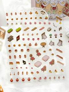 1pc Miniature Scenery Sticker, Micro Store Series, PET 3D Daily Kitchen Miniature Scene Sticker For Scrapbooking DIY Stickers Funny Stickers Kindle Scrapbook Supplies Laptop Sticker - Multicolor - View 9