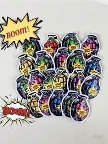 每包50个/100个，CS场景，乐趣无穷。扔出去会发出“砰”的一声，超级放松。适合办公室恶作剧、愚人节恶作剧和课堂娱乐。能给各个年龄段的人带来无穷的快乐。可用作课堂奖励/生日礼物/监狱日礼物，也可作为办公室减压玩具。 - 彩色 - 查看 3