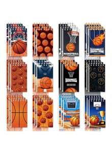 12pcs Football Spiral Notebooks, Student Notebooks, Memo Pads, Spiral Notebooks, Sketchbooks, Memo Books, School Supplies, Student Prizes, Party Notebooks, Back To School Stationery, Christmas Notebooks - Multicolor - View 2