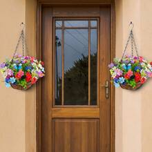 8/10 Inch Round Wire Plant Holder Metal Hanging Basket Coconut Liner Lining Plants Flower Garden Pot For Home Balcony Decoration - A - View 7