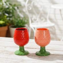 Strawberry Shaped Underglaze Ceramic Red Wine Glass, Bar, Festival Celebration Dining Tableware - View 13
