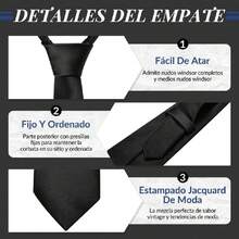 Men's Satin Ties, Slim Tie And Bow Tie Set For Gentlemen, High Quality Suit Accessory, 8CM Ties With Cufflinks And Box, Gift For Husband, Father, Friend, 42548345 - 鏽棕色 - 查看 5