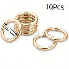 5/10/20pcs Metal Spring Snap Hooks, One-Click Open/Close Anti-Lost Key Chain, Outdoor Camping Backpack Hanging Accessories, Wear-Resistant Rust-Proof Metallic Quick Clips - Multicolor - View 14