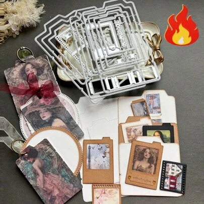 1pc Original Divider Page & Binder Clip Insert Metal Cutting Die - Ultra Sharp Precision Steel Blade Suitable For Scrapbooking, Embossing, No Clogging Design Ensures Clean Cutting, Durable Handmade Tool For Greeting Cards, Envelopes, Journals, Planners And Stamp Cards (Perfect Gift For Scrapbooking Artists And Paper Craft Enthusiasts)