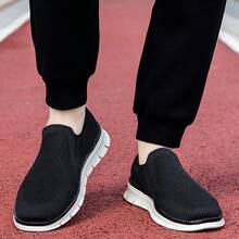 Giày lười nam mới, đế bằng, chống trượt, thoáng khí, dễ mang, đa năng. - màu đen - Xem 5