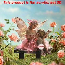 2D亚克力仙女草坪花园插牌，适用于庭院、院子、草坪 - C - 查看 2