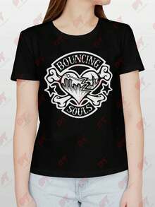 The Bouncing Souls Broken Heart Punk T-Shirt XWMJ - Black - View 1