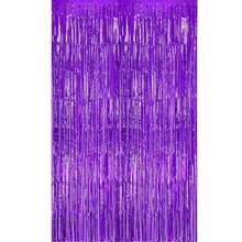 3条/套 100*200厘米金色流苏丝带，派对装饰，闪亮金属质感设计，适用于摄影棚道具、生日派对、新娘送礼会、婚礼、任何节日装饰、圣诞节、背景幕布、派对装饰、活动造型、拍照道具、装饰丝带、耐用流苏、轻质面料、活动装饰、背景幕布、新娘送礼会、母亲节、毕业典礼背景幕布。 - 紫色 - 查看 10