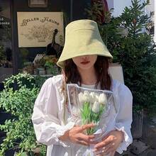 女士草编宽檐遮阳帽，复古可爱大檐系带遮阳帽，适合春夏佩戴 - 彩色 - 查看 3