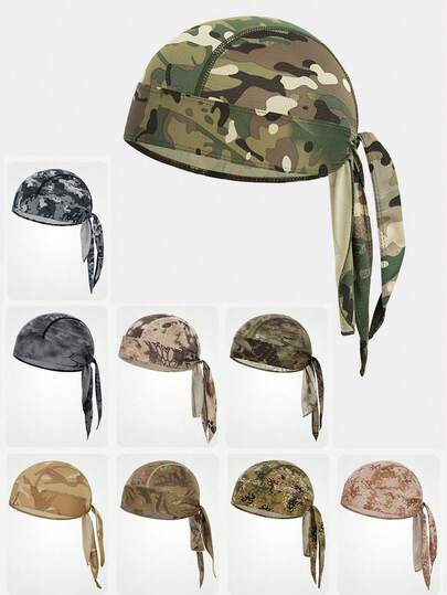 Băng đô rằn ri dành cho thể thao ngoài trời, tập thể dục, đạp xe, thoáng khí, thấm hút mồ hôi, nhanh khô, in họa tiết rằn ri, lót mũ bảo hiểm, băng đô rằn ri, thiết kế liền mạch nhanh khô, chống gió, chống cát, chống bụi, chống tia UV, tạo phong cách ngoài trời chuyên nghiệp.