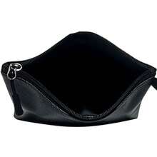 1pc Minimalist Black PU Large Capacity Pencil Case, Multifunctional Pencil Box, School Supplies, Pencil Bag, Office Supplies, Back To School Gift, Back To School Season, Learning Supplies, Multifunctional Pencil Pouch, Stationery Storage Bag - Pencil Case - View 4