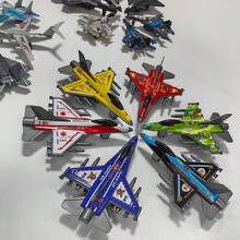 18pcs Fighter Plane Model Toys, Suitable For Aviation Enthusiasts, Boys Birthday Holiday Gift, Desktop Decor - Light Grey - View 7