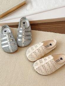 New Baby Shoes, Summer Children's Shoes, Boys' Toddler Walking Shoes, Autumn Breathable Soft Sole Casual Shoes For Boys - Silver - View 1