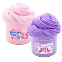 1/5件装 70毫升 香味彩色黄油史莱姆套装，适合儿童，可爱不粘手，是男孩女孩理想的圣诞礼物和派对礼品。 - 彩色 - 查看 22