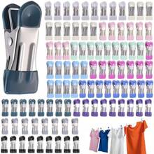 99 pines de ropa resistentes 11 colores clip de 2.17 pulgadas clips para alimentos pinzas de ropa para fotos ropa de secado de ropa calcetines clip de alimentos para colgar en la - Multicolor - Ver 1