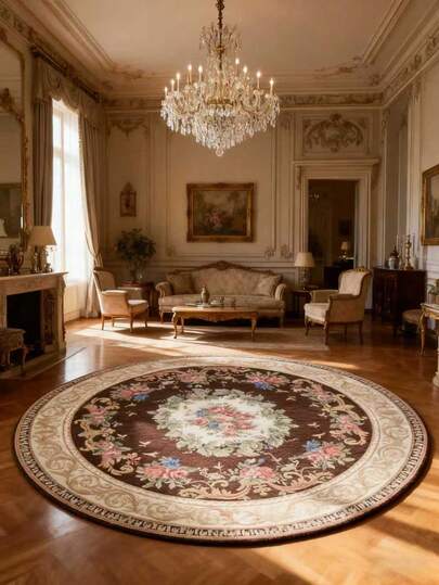 1 件复古花卉圆形门垫，欢迎垫，小地毯，地垫，户外门垫，厨房地毯，家居装饰，前门垫，小地毯，户外地垫，家居装饰，地毯，花园地毯，可水洗地毯