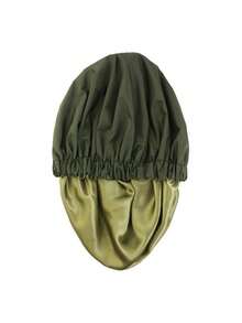 1个可重复使用的防水浴帽，浴帽发网，双层弹性设计，适合所有发型 - 加厚版 - 查看 7