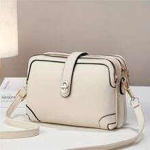 Women Crossbody Bag Fashion Phone Wallet Ladies Multi Pocket Shoulder Handbag - màu nâu - Xem 8