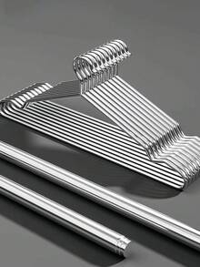 40pcs Extra Thick Stainless Steel Ultra-Thin Metal Hangers, Space Saving, 15.8 Inch Length - Multicolor - View 9