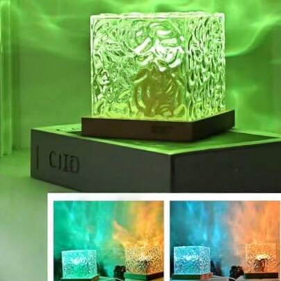 Đèn chiếu sóng nước Aurora 1 chiếc, điều khiển cảm ứng và từ xa, 16 màu ánh sáng, tạo không gian lãng mạn và ấm cúng, đèn ngủ RGB, thích hợp làm đèn ngủ phòng ngủ và trang trí phòng người lớn, quà tặng trang trí, đèn ngủ phòng ngủ.