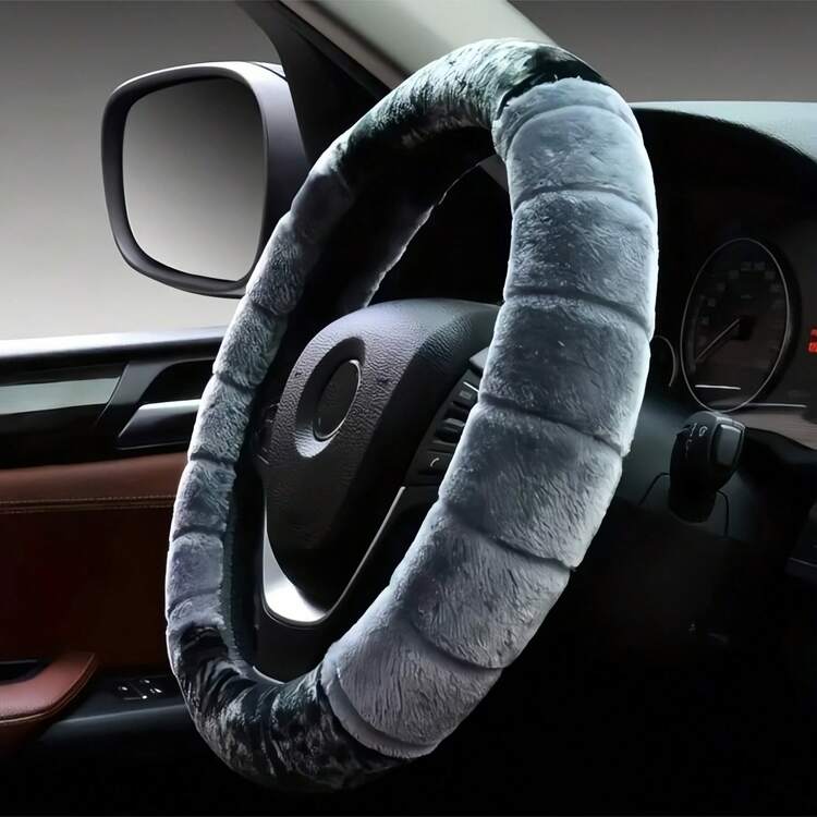 3pcs/Set Warm Fluffy Car Steering Wheel Cover, Handbrake Cover, Gear Shift Cover - Soft Plush Material, Universal Fit For All Vehicles, Provide Cozy Warmth And Stylish Protection, Durable Anti-Slip Grip, Easy Installation Car Accessories For Women And Girls, Car Interior Decor - Multicolor - View 7