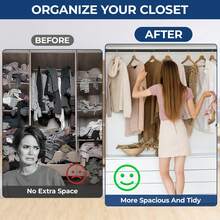 1件黑色不锈钢可调节衣柜杆，窗帘杆，窗帘挂钩，伸缩杆，衣柜挂架，适用于悬挂衣物。重型衣柜挂钩，金属衣柜杆。可调节范围为15.75英寸至74.8英寸。 - 銀色 - 查看 2