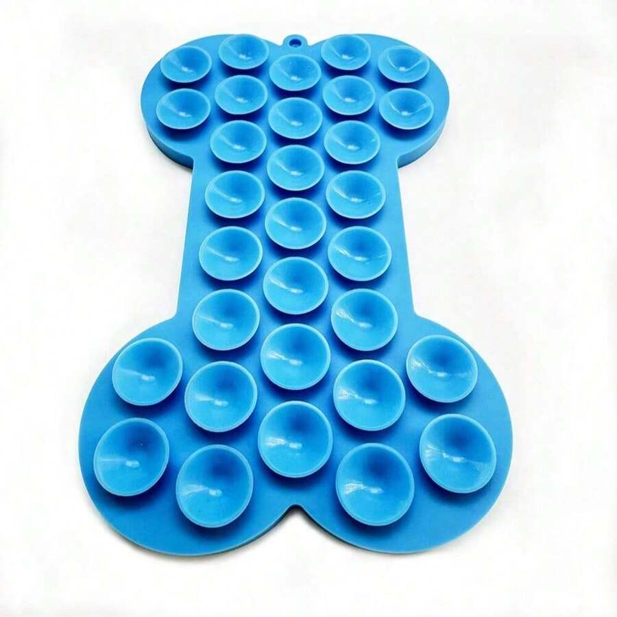 Bone-Shaped Silicone Pet Slow Feeding Mat - Anti-Slip Design, Helps Dogs Eat Healthily, Slows Down Feeding Speed - Multicolor - View 1