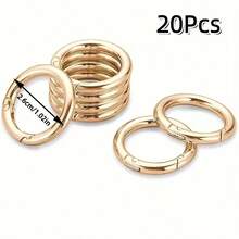 5/10/20pcs Metal Spring Snap Hooks, One-Click Open/Close Anti-Lost Key Chain, Outdoor Camping Backpack Hanging Accessories, Wear-Resistant Rust-Proof Metallic Quick Clips - Multicolor - View 24