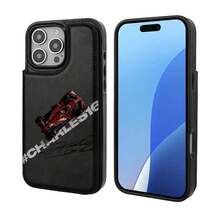 Firma del coche de Fórmula 1 de  en color blanco.funda de teléfono Fundas compatibles con ,Apple,VIVO,OPPO,,, y Honor.Fabricadas en silicona Cartera,ofrecen protección contra golpes y caídas. - Negro - Ver 2
