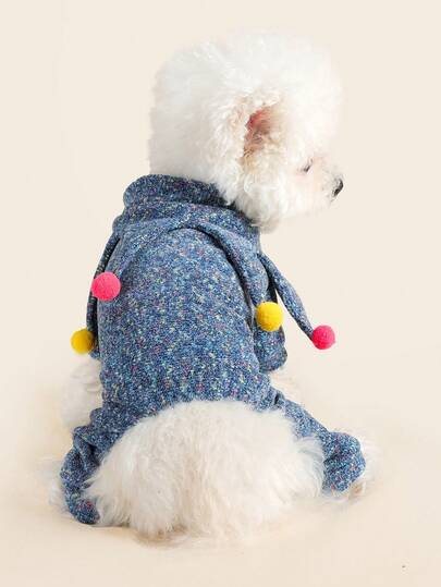 1pc Pet Clothes Colorful Ball Clown Costume, Dog Cat 4-Leg Apparel