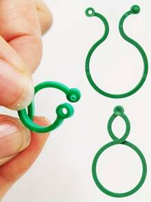 50pcs Multi-Size Plant Support Clips And Garden Trellis Connectors - Butterfly Shaped Clamps To Secure Stems, Durable Plastic Plant Clips For Climbing Vines, Roses, Tomatoes And Potted Plants, Easy Installation Reusable Gardening Accessories To Support Stems And Promote Healthy Plant Growth - Figure 8 Button - View 4