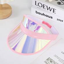 1pc Candy-Colored Sun Hat, Oversized Brim Sports Open-Top Hat, Party Sun Hat, Decorative Hat, Waterproof And Sun-Proof Hat, Holographic Sun Hat, Suitable For Summer Parties, Travel, Beach, Vacation, Holiday Gift For Women, Travel Gift - Laser Version - View 13
