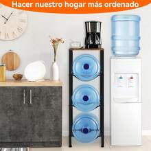 Estante para Garrafon de Agua 3 Niveles con Tablas, Porta Garrafon,Estante de Almacenamiento,Soporte para Botella de 5 Galones, Rack de Acero Inoxidable Estable y - Ver 7
