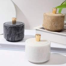 1个带盖大理石调味罐 | 盐、糖、胡椒粉容器 | 创意厨房调味罐，适用于家庭和餐厅 - 彩色 - 查看 2