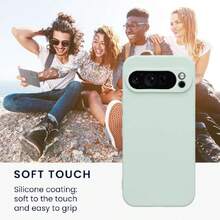 Compatible Case For Pixel 9 Pro - With Raised Edges - Wireless Charging Compatible - Cool Matte Mint, 42500026 - 駝色 - 查看 6