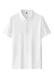 Áo thun nam, áo polo công sở nhẹ, áo polo tay ngắn thoáng khí phong cách công sở thời trang. - trắng - Xem 2