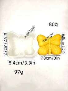 Bowknot Silicone Mold, Butterfly Shaped Silicone Mold For Plaster, Scented Candle, Chocolate, Candy - A-White - View 6