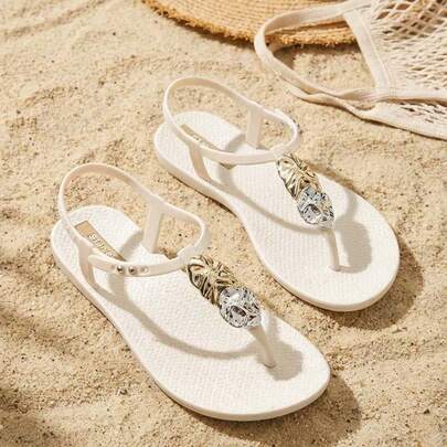 Women's Summer New Ins Flip Flop Sandals, Soft Sole Comfortable Breathable Flat Shoes, Versatile Daily Commute Sandals