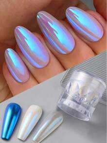 Holographic Nail Powder (1G/Pc) Delivers Stunning Shifting Pearlescent Effects For Impressive Manicures - Multicolor - View 5