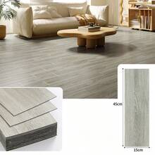 Bộ 20/40 miếng gạch lát sàn tự dính vân gỗ, kích thước 15cm x 40cm, làm từ chất liệu IXPE dày dặn, thích hợp cho trang trí nhà theo phong cách retro. Dễ bóc và dán, bền, dễ vệ sinh và lắp đặt. - 15*45cm - Xem 4
