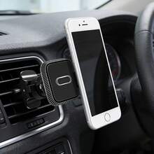 畅销车载手机支架，挂钩和磁吸设计，通用型空调出风口支架 - 黑色 - 查看 1