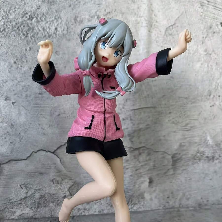 1pc Interactive Game Figure Doll, PVC Anime Figurine, Hoodie Design Decorative Collectible, Suitable For 4 Seasons, Anime Fan Collectible, Birthday/Anime Festival/New Year Creative Decor Gift - Multicolor - View 1