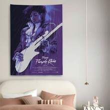 P-Princes Purple Rain Tapestry Bedroom Living Bar Garden Outdoor Microfiber Festival Decoration Background Art Banner - 多色 - 查看 5