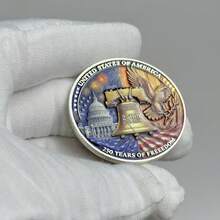 3D Engraved Commemorative Coin, U.S. 250th Anniversary Commemorative Coin, Exquisite Collectible Coin, Coin For History Enthusiasts, Commemorative Gift - Gold - View 4