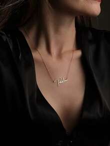 [Customized] Personalized Name Necklace, Personalized Gift For Women, Summer Jewelry, Minimalist Necklace - Multicolor - View 3