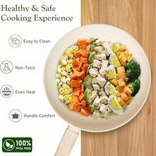 三合一锅具套装，不粘锅，米石锅套装，家用电炉通用厨房用具，煎锅，汤锅，米石铝合金不粘锅套装，家用牛奶汤煎锅炉灶 - 查看 6